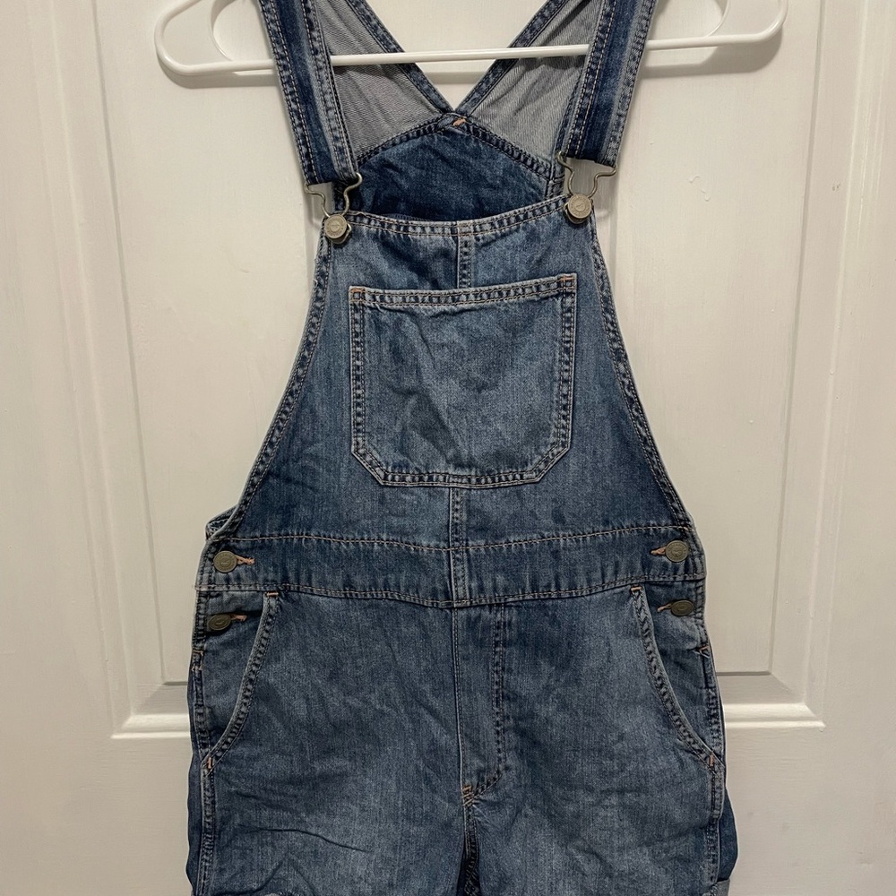 Denim Blue Women's Overall Shorts
